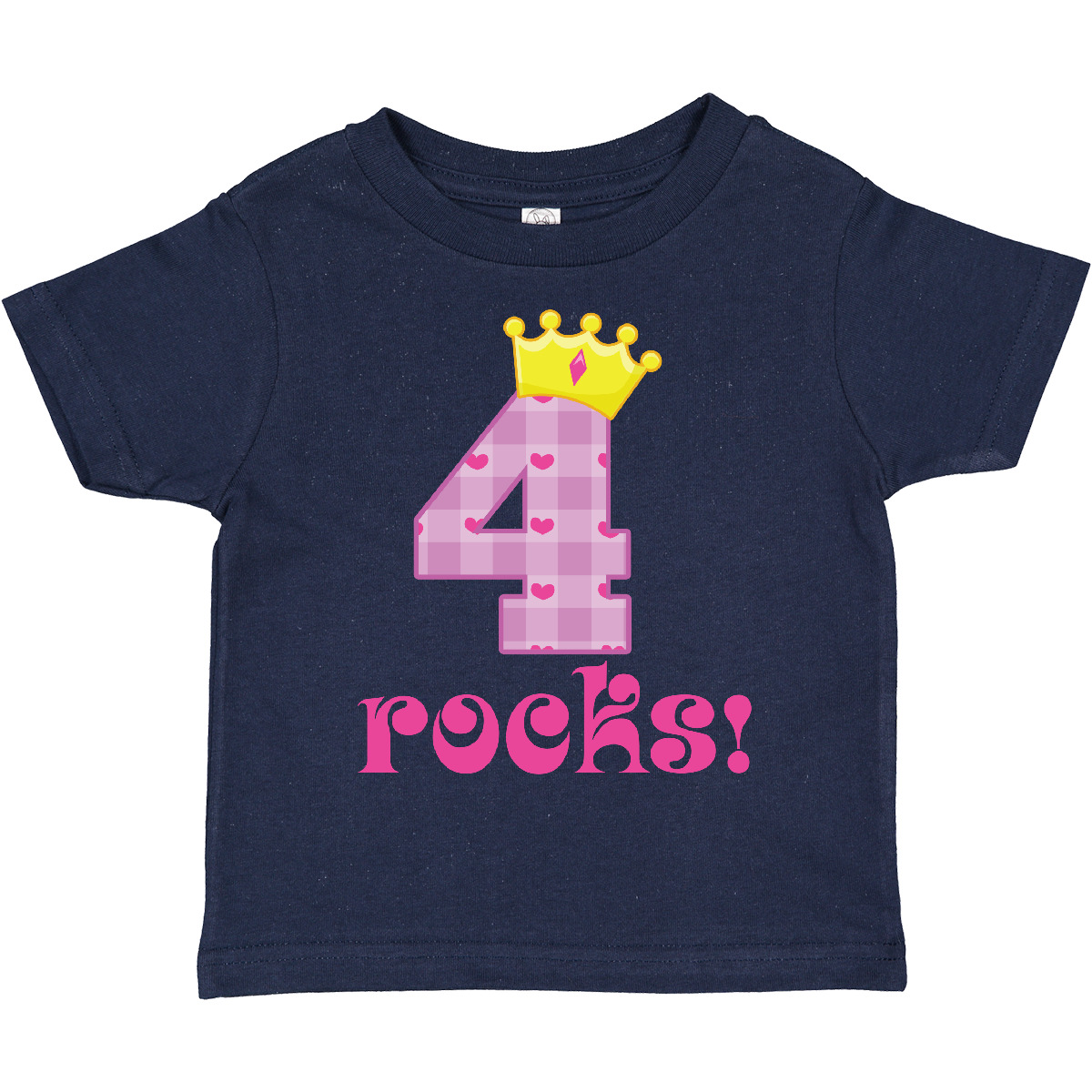 Inktastic 4th Birthday Rocks 4 Year Old Girl Toddler T-Shirt Fourth Number Years - Picture 9 of 12