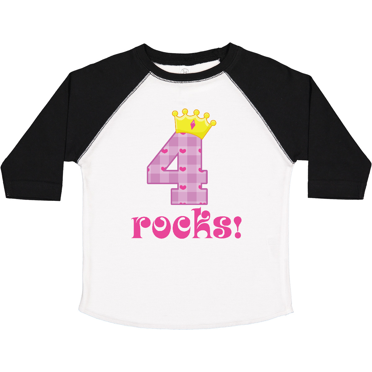 Inktastic 4th Birthday Rocks 4 Year Old Girl Toddler T-Shirt Fourth Number Years - Picture 12 of 12