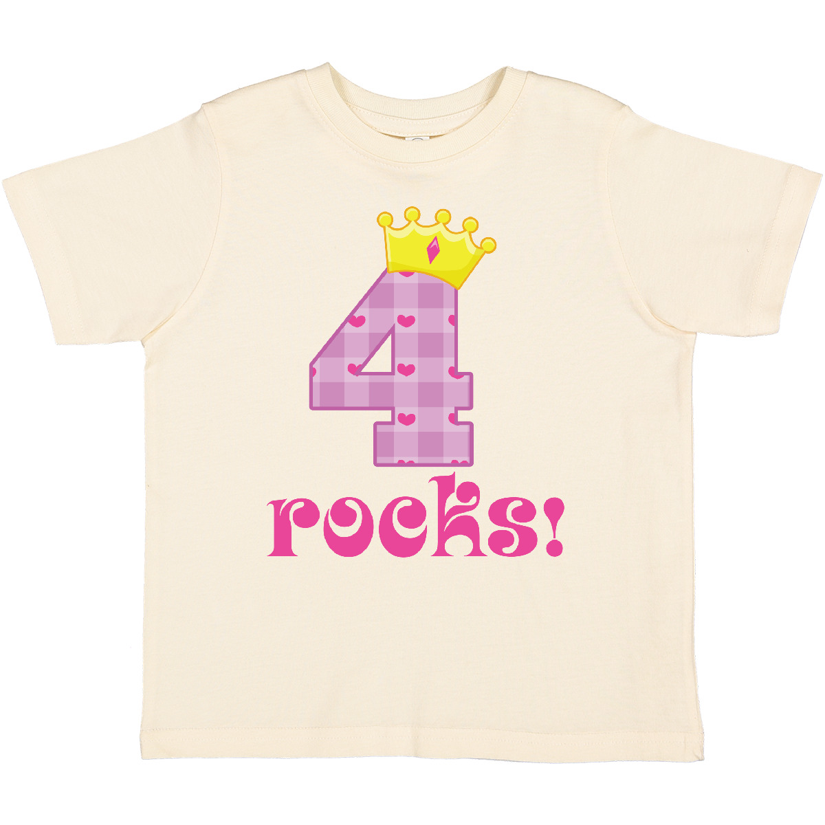 Inktastic 4th Birthday Rocks 4 Year Old Girl Toddler T-Shirt Fourth Number Years - Picture 8 of 12