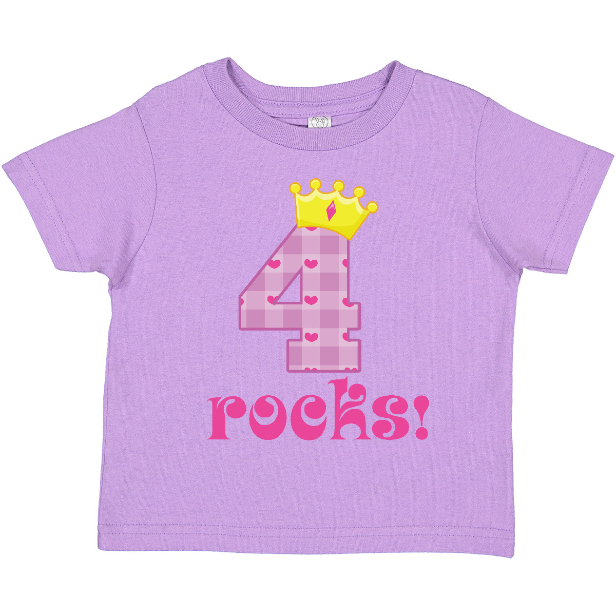 Inktastic 4th Birthday Rocks 4 Year Old Girl Toddler T-Shirt Fourth Number Years - Picture 7 of 12