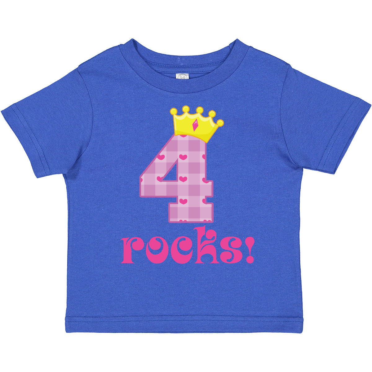 Inktastic 4th Birthday Rocks 4 Year Old Girl Toddler T-Shirt Fourth Number Years - Picture 10 of 12