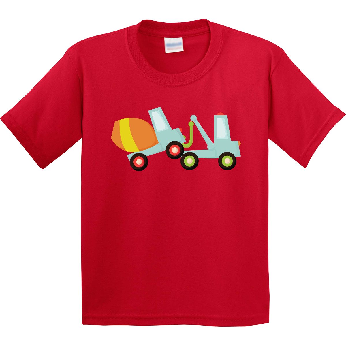 Inktastic Tow Truck Construction Youth T-Shirt Cement Mixer Trucks Worker Cute - Picture 7 of 10