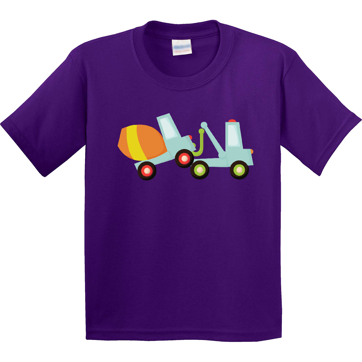 Inktastic Tow Truck Construction Youth T-Shirt Cement Mixer Trucks Worker Cute - Picture 6 of 10