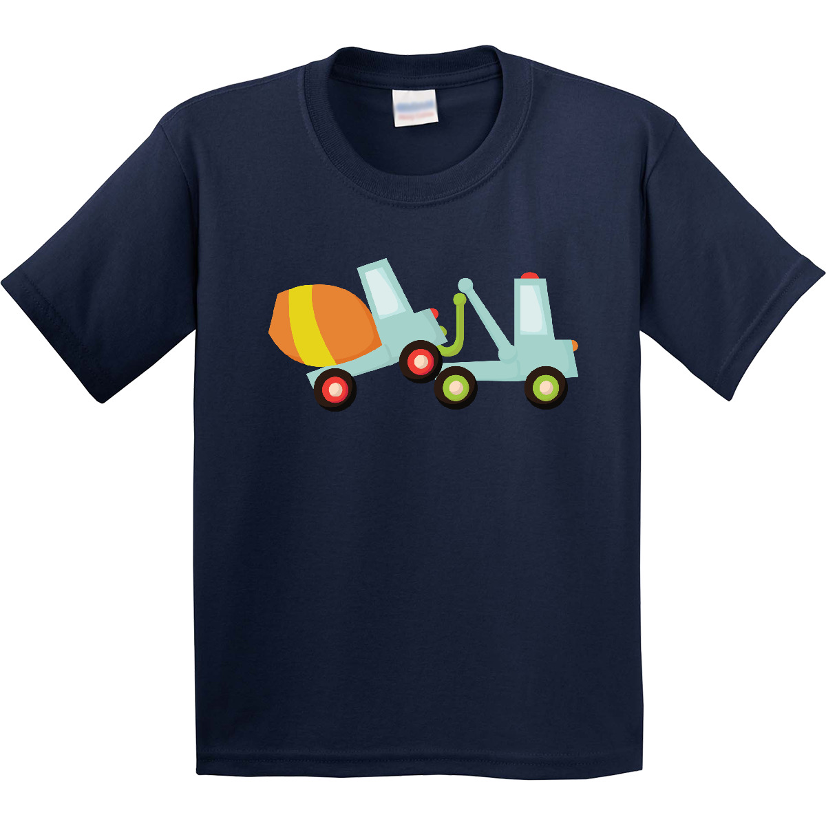 Inktastic Tow Truck Construction Youth T-Shirt Cement Mixer Trucks Worker Cute - Picture 5 of 10