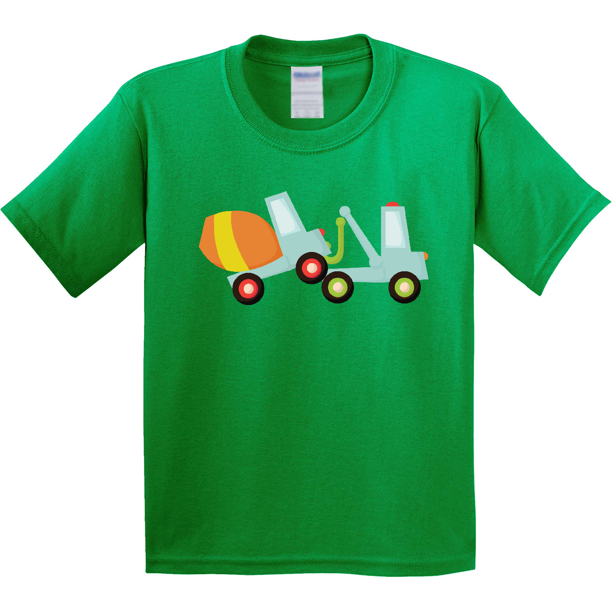 Inktastic Tow Truck Construction Youth T-Shirt Cement Mixer Trucks Worker Cute - Picture 4 of 10