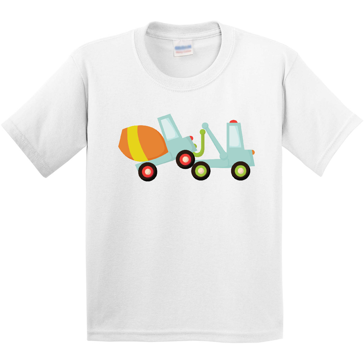 Inktastic Tow Truck Construction Youth T-Shirt Cement Mixer Trucks Worker Cute - Picture 10 of 10