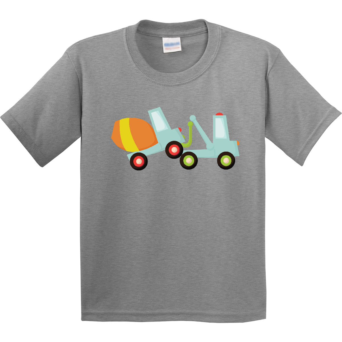 Inktastic Tow Truck Construction Youth T-Shirt Cement Mixer Trucks Worker Cute - Picture 3 of 10