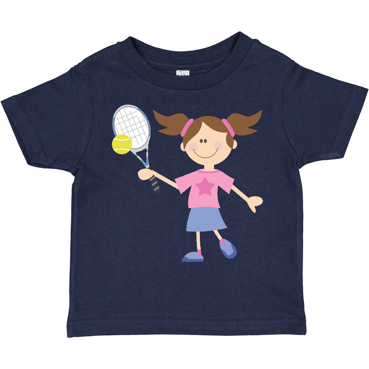Camiseta de tenis Inktastic niña niño raqueta deportiva pelota niñas niños lindo futuro - Imagen 9 de 13