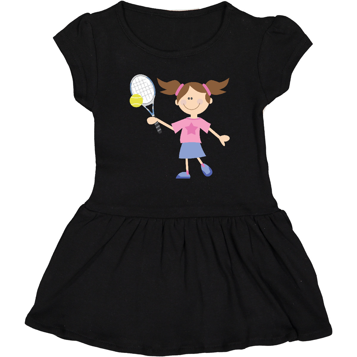 Inktastic Tennis Girl Toddler Dress Sports Ball Racquet Girls Kids Cute Future