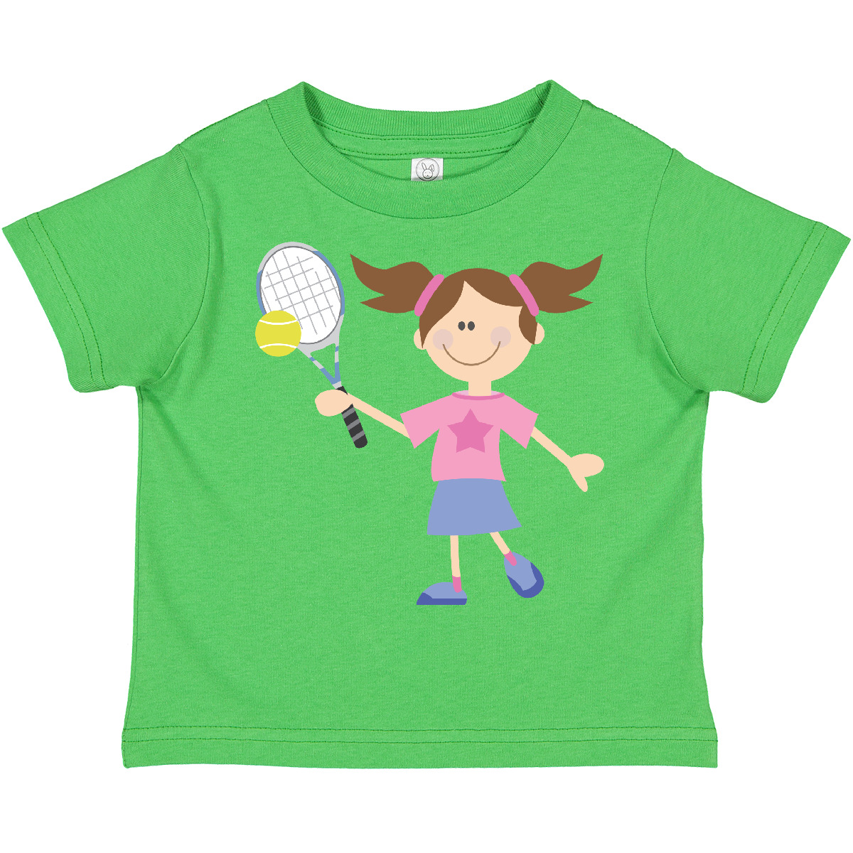 Camiseta de tenis Inktastic niña niño raqueta deportiva pelota niñas niños lindo futuro - Imagen 2 de 13