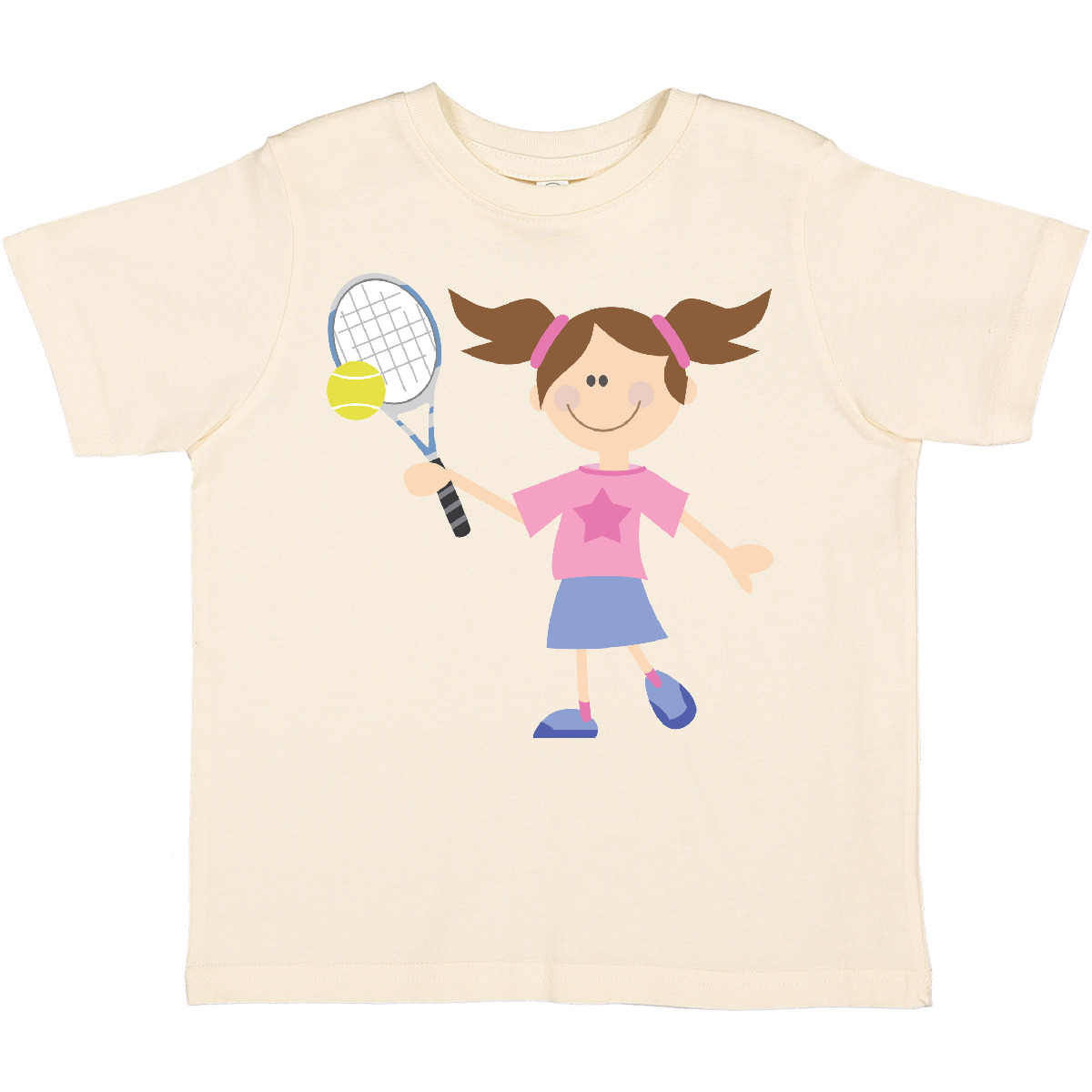 Camiseta de tenis Inktastic niña niño raqueta deportiva pelota niñas niños lindo futuro - Imagen 8 de 13