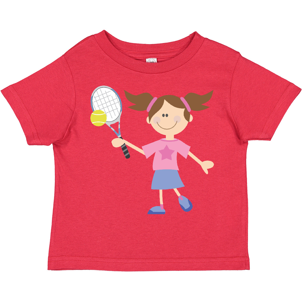 Camiseta de tenis Inktastic niña niño raqueta deportiva pelota niñas niños lindo futuro - Imagen 10 de 13