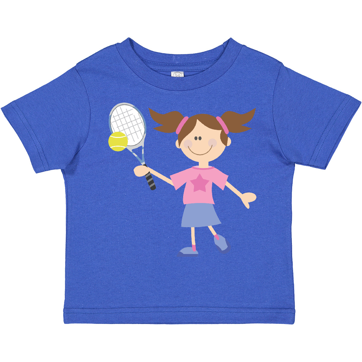 Camiseta de tenis Inktastic niña niño raqueta deportiva pelota niñas niños lindo futuro - Imagen 11 de 13