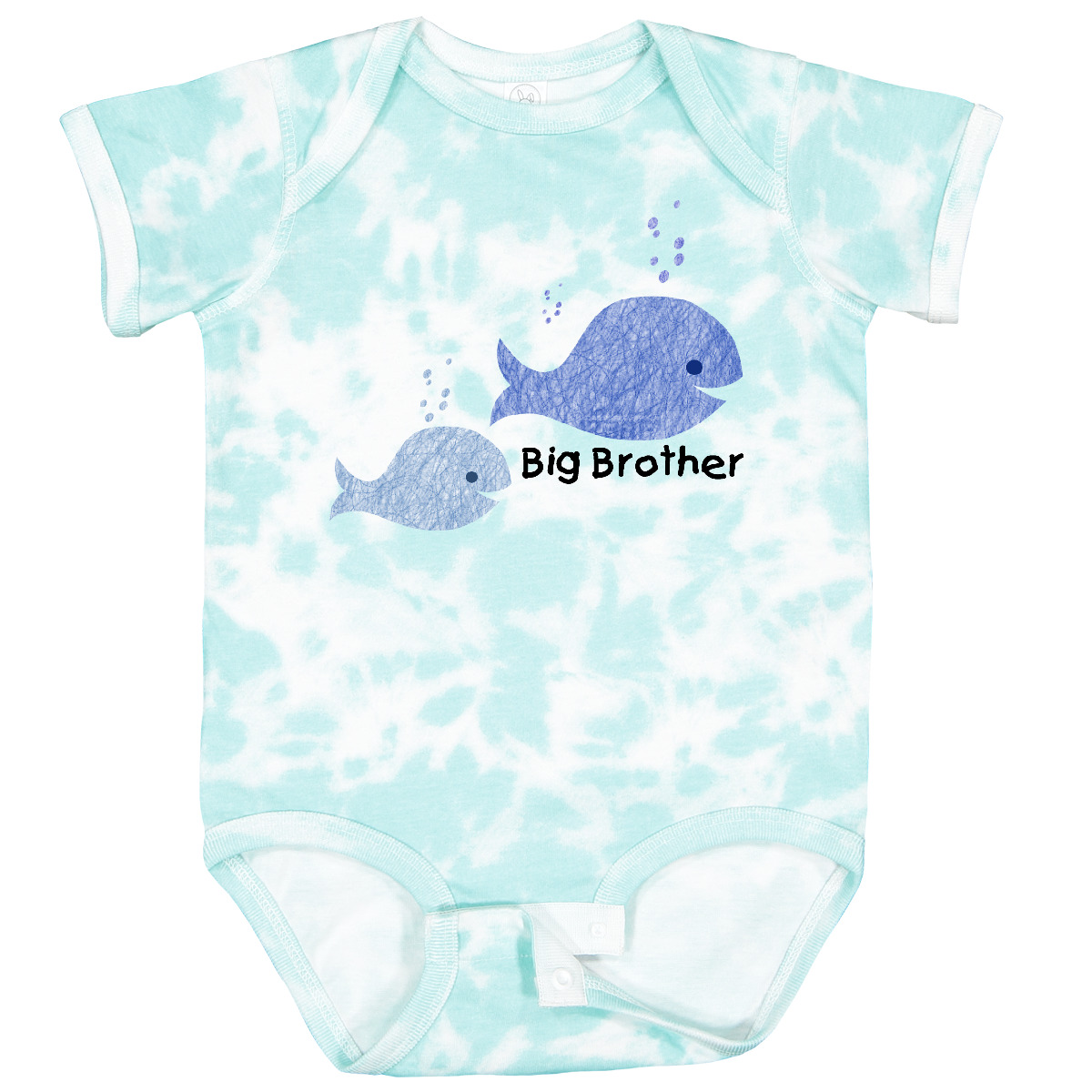 Inktastic Big Brother With Lil' Brother Baby Bodysuit Little Siblings Whales - Picture 12 of 12