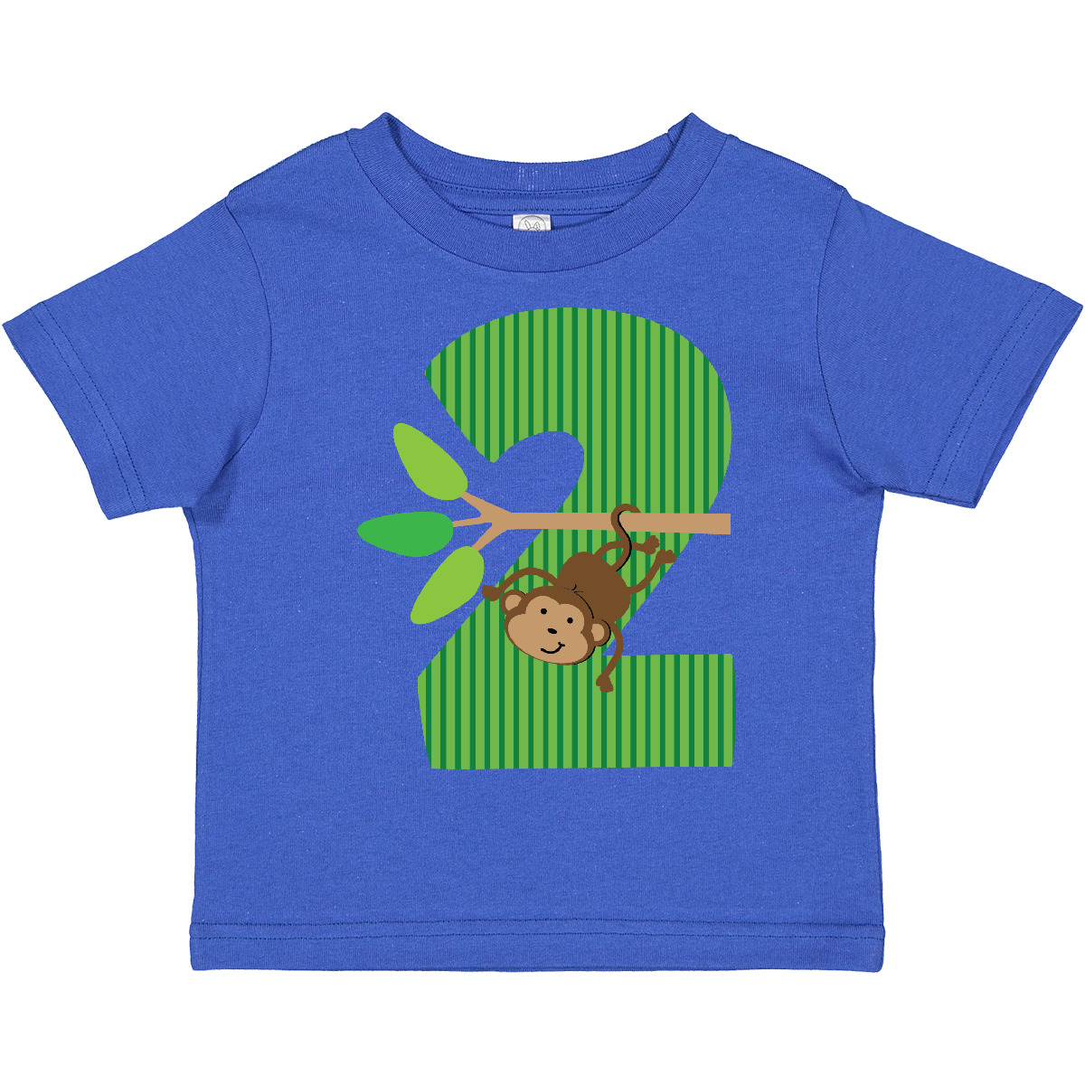 Inktastic 2nd Birthday Jungle Monkey Childs Toddler T-Shirt Two Number Safari - Picture 8 of 9