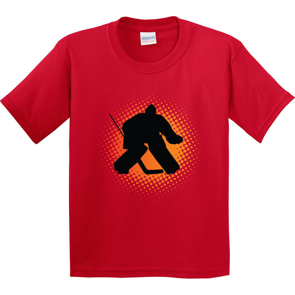 Inktastic Ice Hockey Goalie Sports Youth T-Shirt Silhouette Member Position Tee - Picture 6 of 9