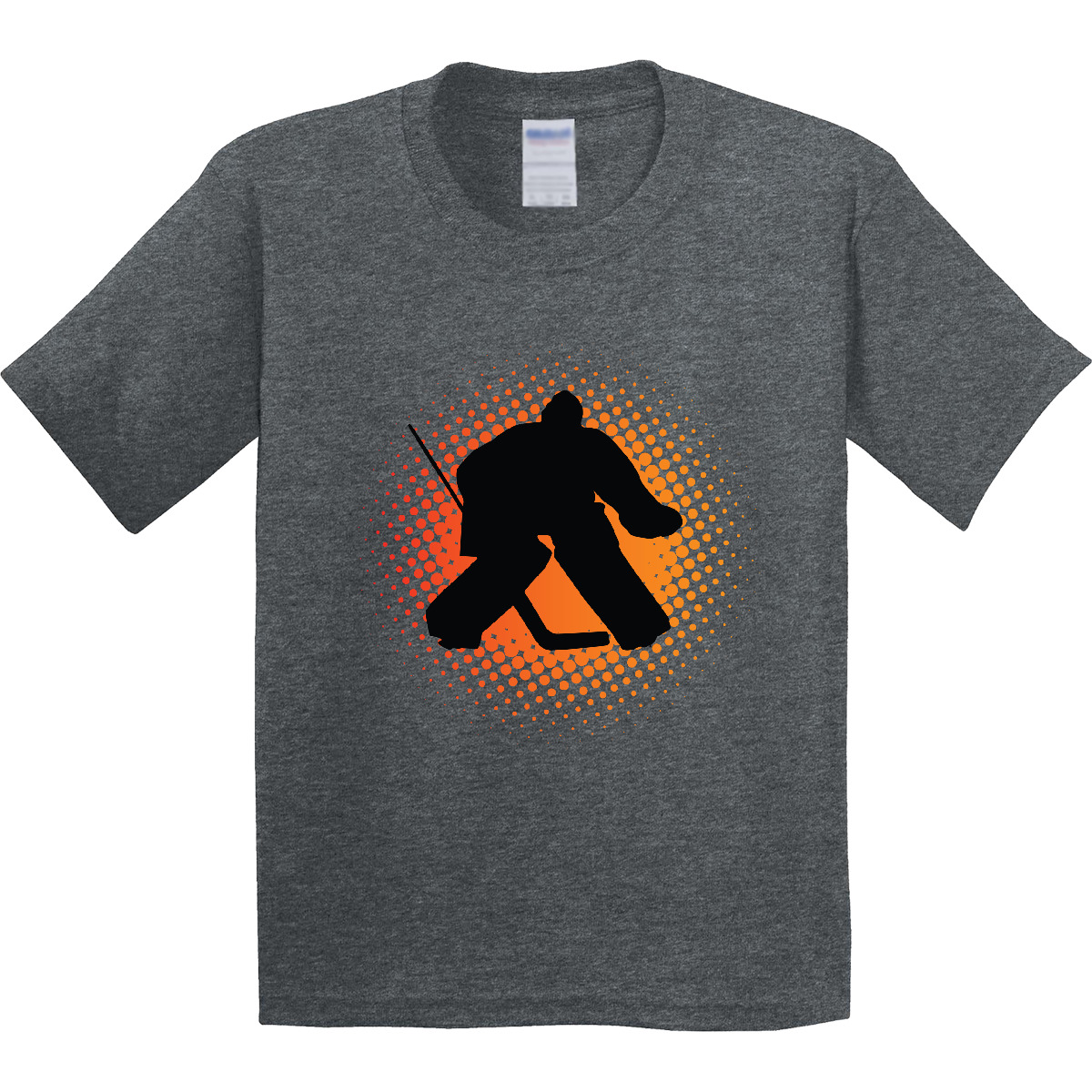 Inktastic Ice Hockey Goalie Sports Youth T-Shirt Silhouette Member Position Tee - Picture 7 of 9