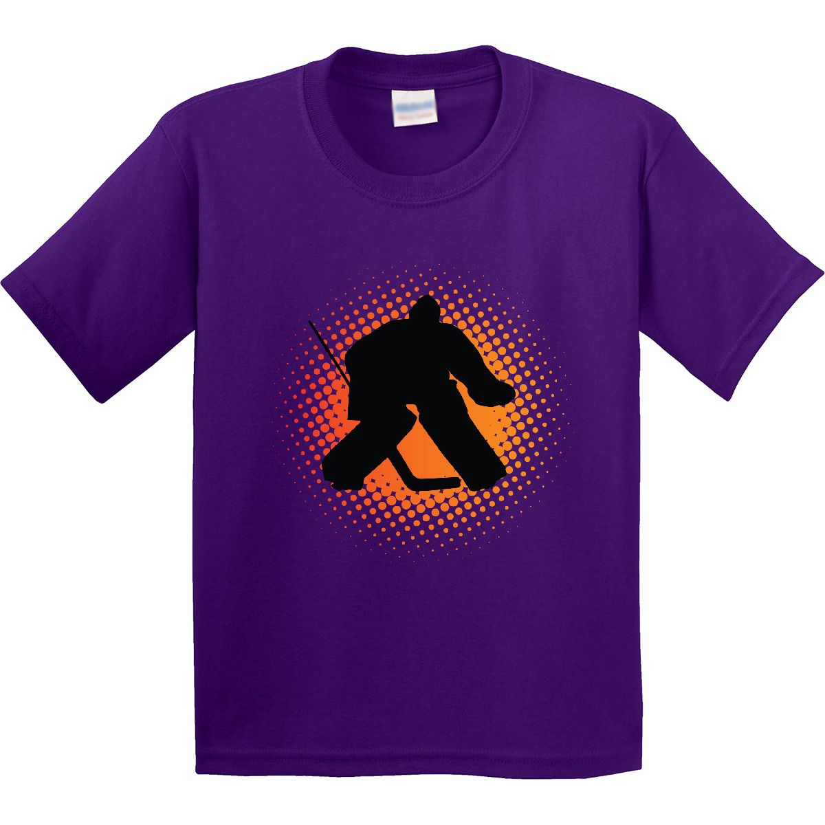 Inktastic Ice Hockey Goalie Sports Youth T-Shirt Silhouette Member Position Tee - Picture 5 of 9