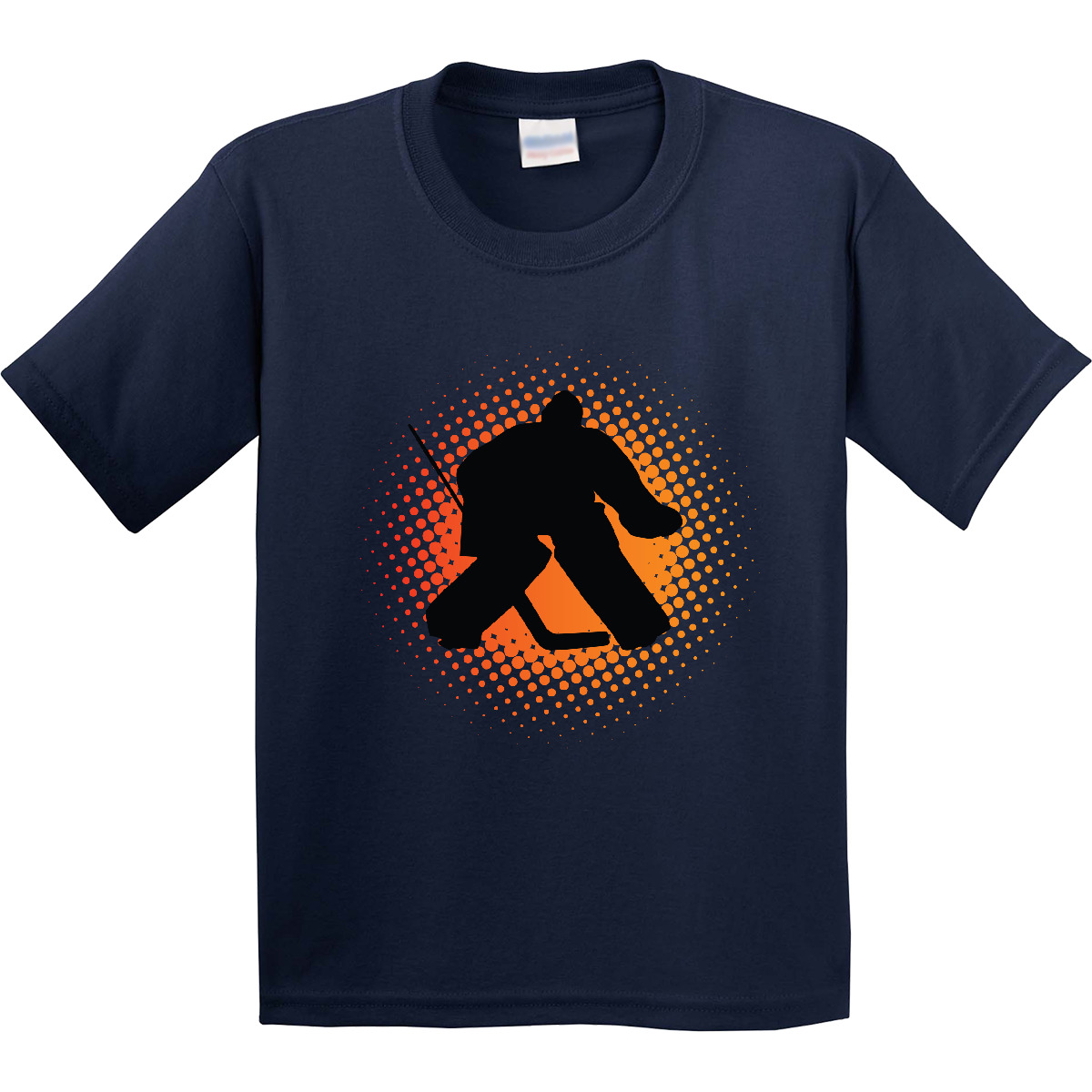 Inktastic Ice Hockey Goalie Sports Youth T-Shirt Silhouette Member Position Tee - Picture 3 of 9