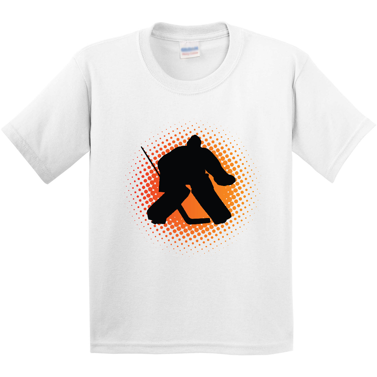 Inktastic Ice Hockey Goalie Sports Youth T-Shirt Silhouette Member Position Tee - Picture 9 of 9