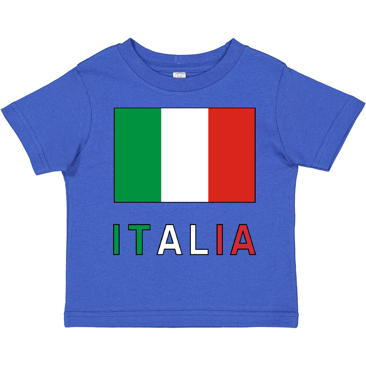 Inktastic Italy Flag & Italia – Black Border Toddler T-Shirt Italian Child Kid
