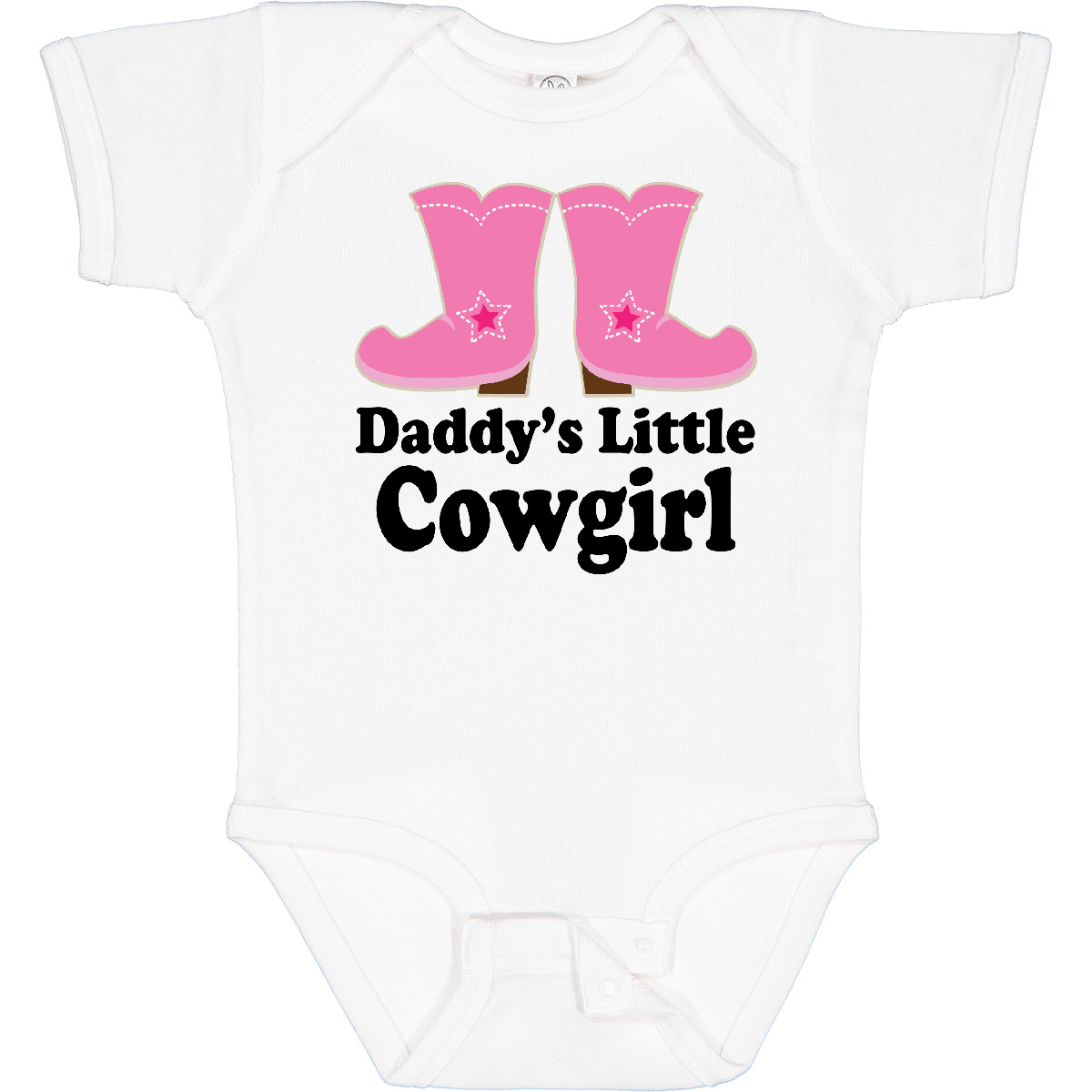 Inktastic Daddy's Little Cowgirl Baby Bodysuit Boots Pink Cowboy Western Cute - Picture 13 of 13