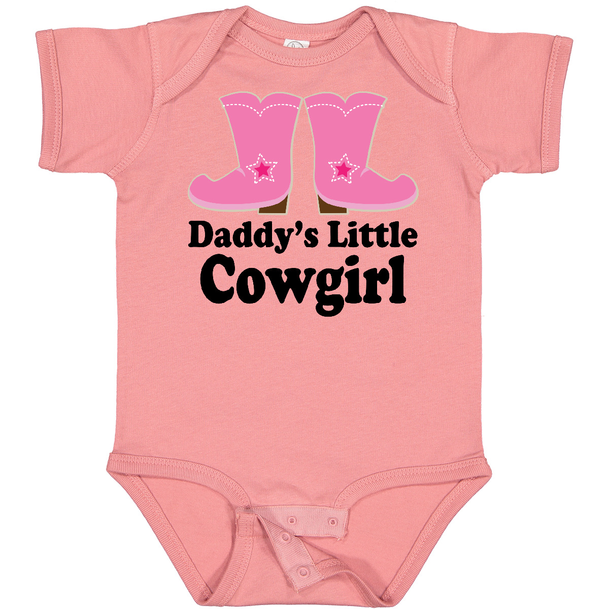 Inktastic Daddy's Little Cowgirl Baby Bodysuit Boots Pink Cowboy Western Cute - Picture 7 of 13