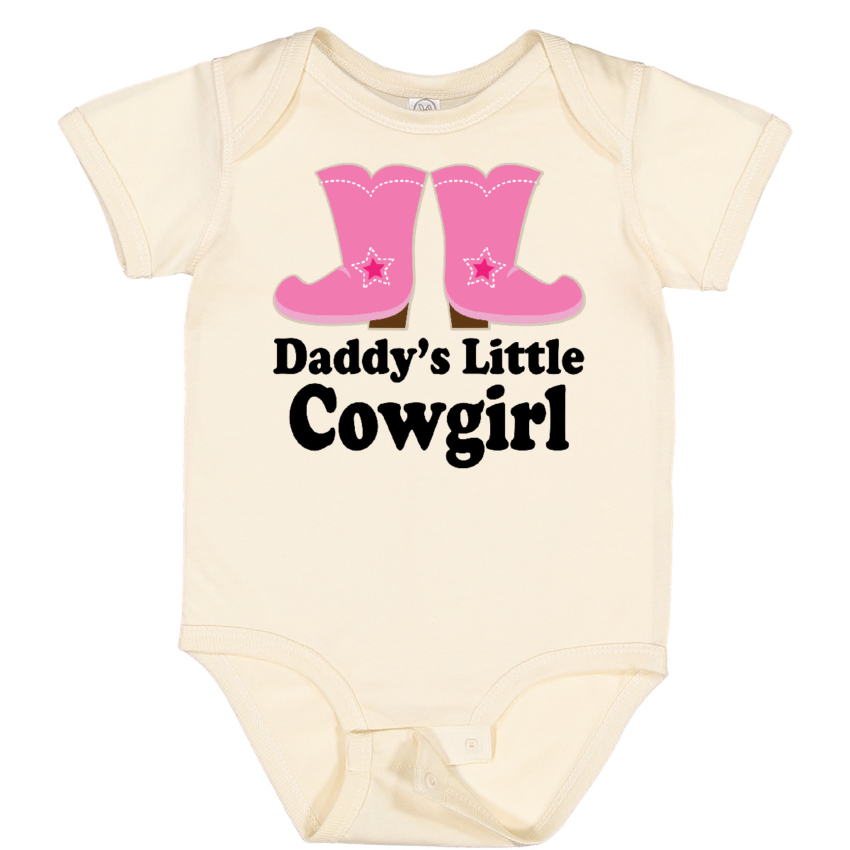 Inktastic Daddy's Little Cowgirl Baby Bodysuit Boots Pink Cowboy Western Cute - Picture 8 of 13