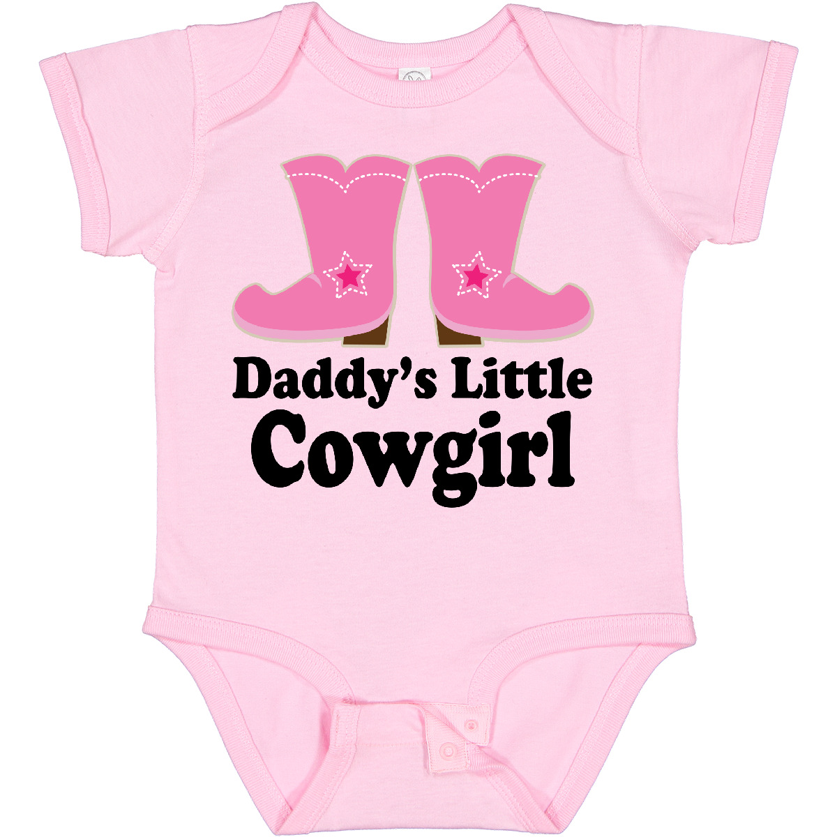 Inktastic Daddy's Little Cowgirl Baby Bodysuit Boots Pink Cowboy Western Cute - Picture 9 of 13
