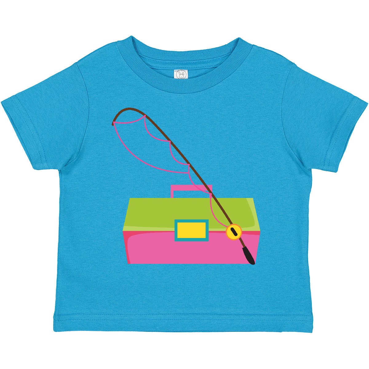Inktastic Fishing Tackle Girls Toddler T-Shirt Pole Pink Box Fish Child Kid Hws - Picture 12 of 13
