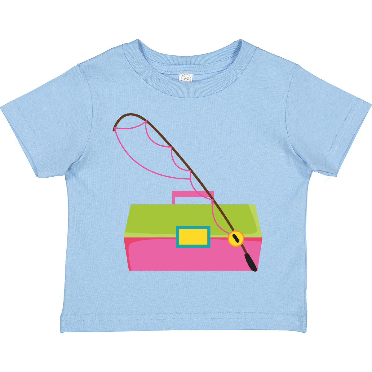 Inktastic Fishing Tackle Girls Toddler T-Shirt Pole Pink Box Fish Child Kid Hws - Picture 7 of 13