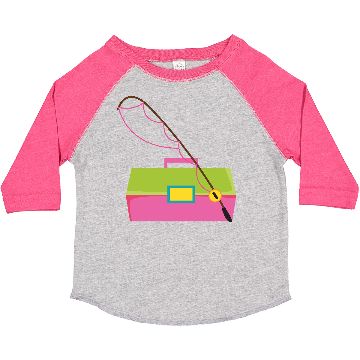 Inktastic Fishing Tackle Girls Toddler T-Shirt Pole Pink Box Fish Child Kid Hws - Picture 5 of 13