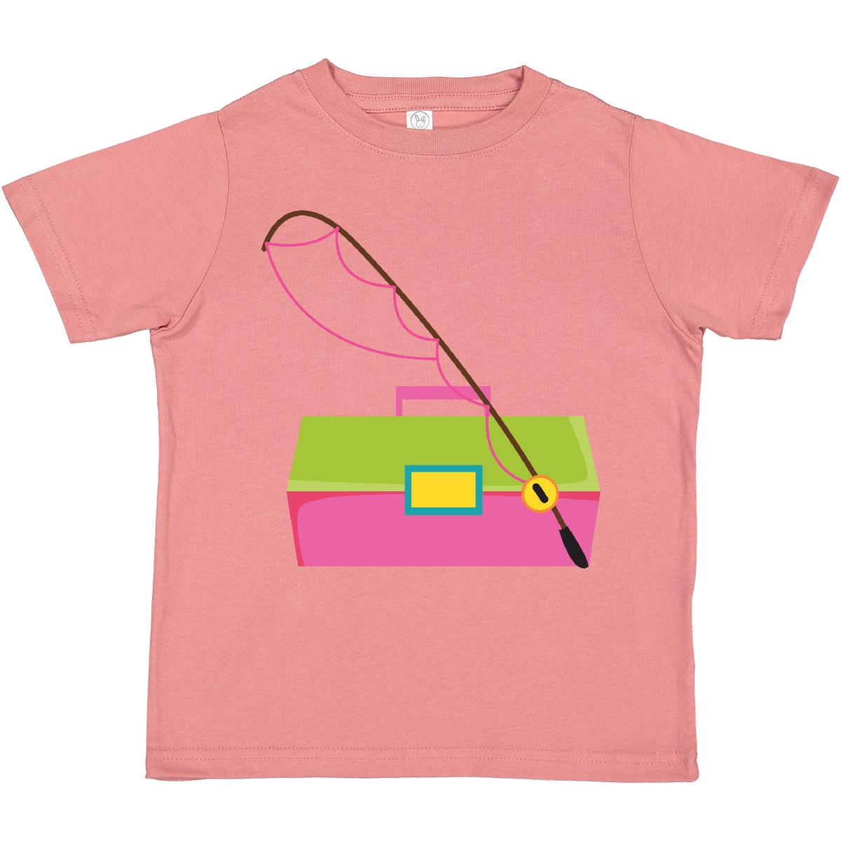 Inktastic Fishing Tackle Girls Toddler T-Shirt Pole Pink Box Fish Child Kid Hws - Picture 8 of 13