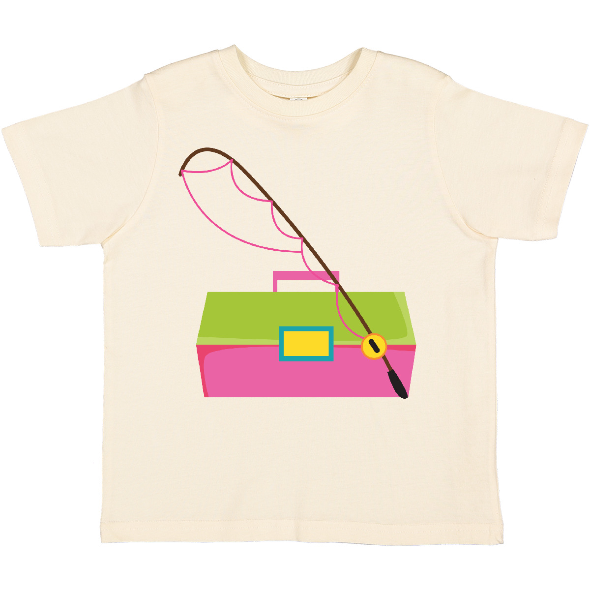 Inktastic Fishing Tackle Girls Toddler T-Shirt Pole Pink Box Fish Child Kid Hws - Picture 9 of 13