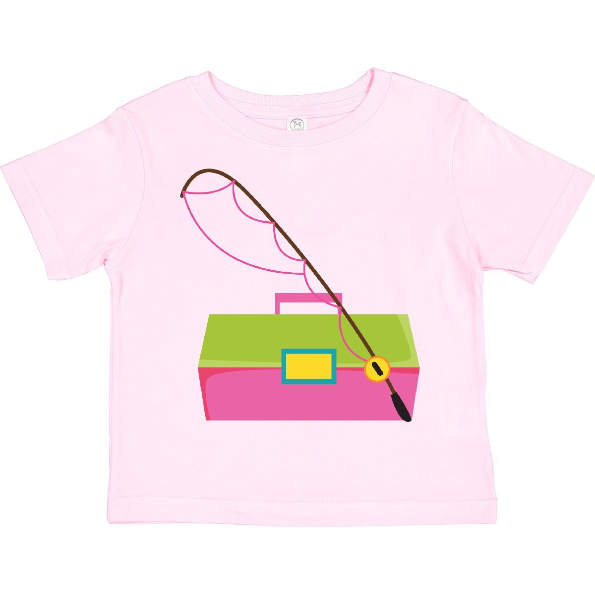 Inktastic Fishing Tackle Girls Toddler T-Shirt Pole Pink Box Fish Child Kid Hws - Picture 10 of 13