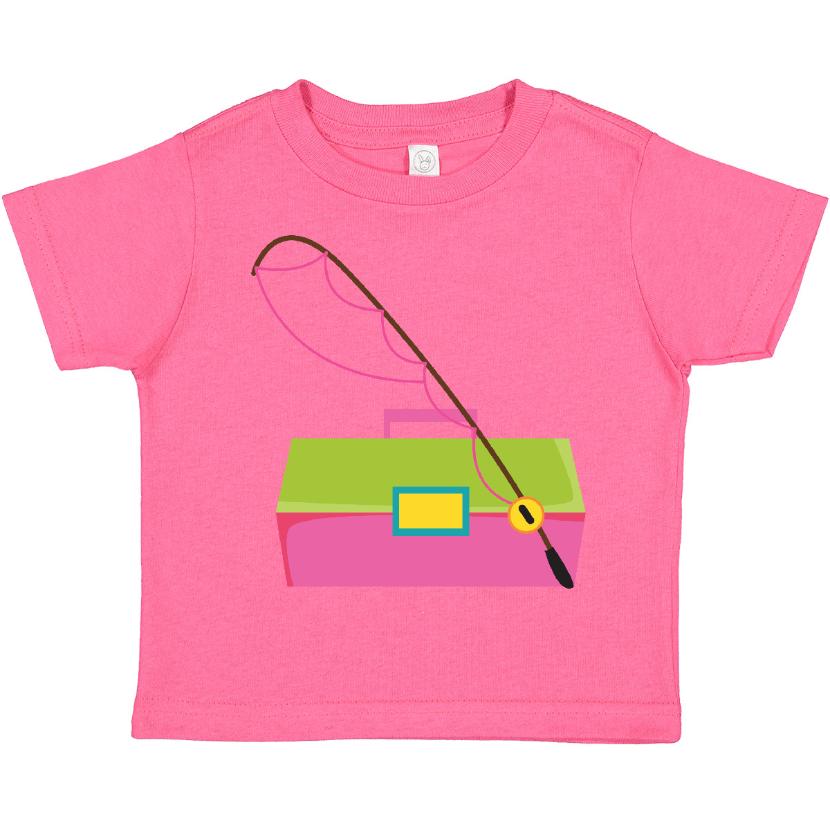 Inktastic Fishing Tackle Girls Toddler T-Shirt Pole Pink Box Fish Child Kid Hws - Picture 6 of 13