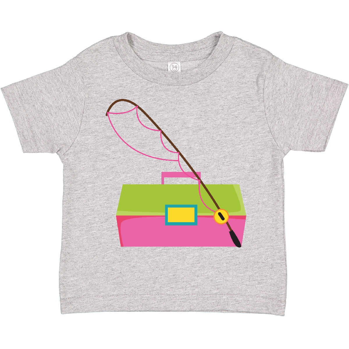 Inktastic Fishing Tackle Girls Toddler T-Shirt Pole Pink Box Fish Child Kid Hws - Picture 4 of 13