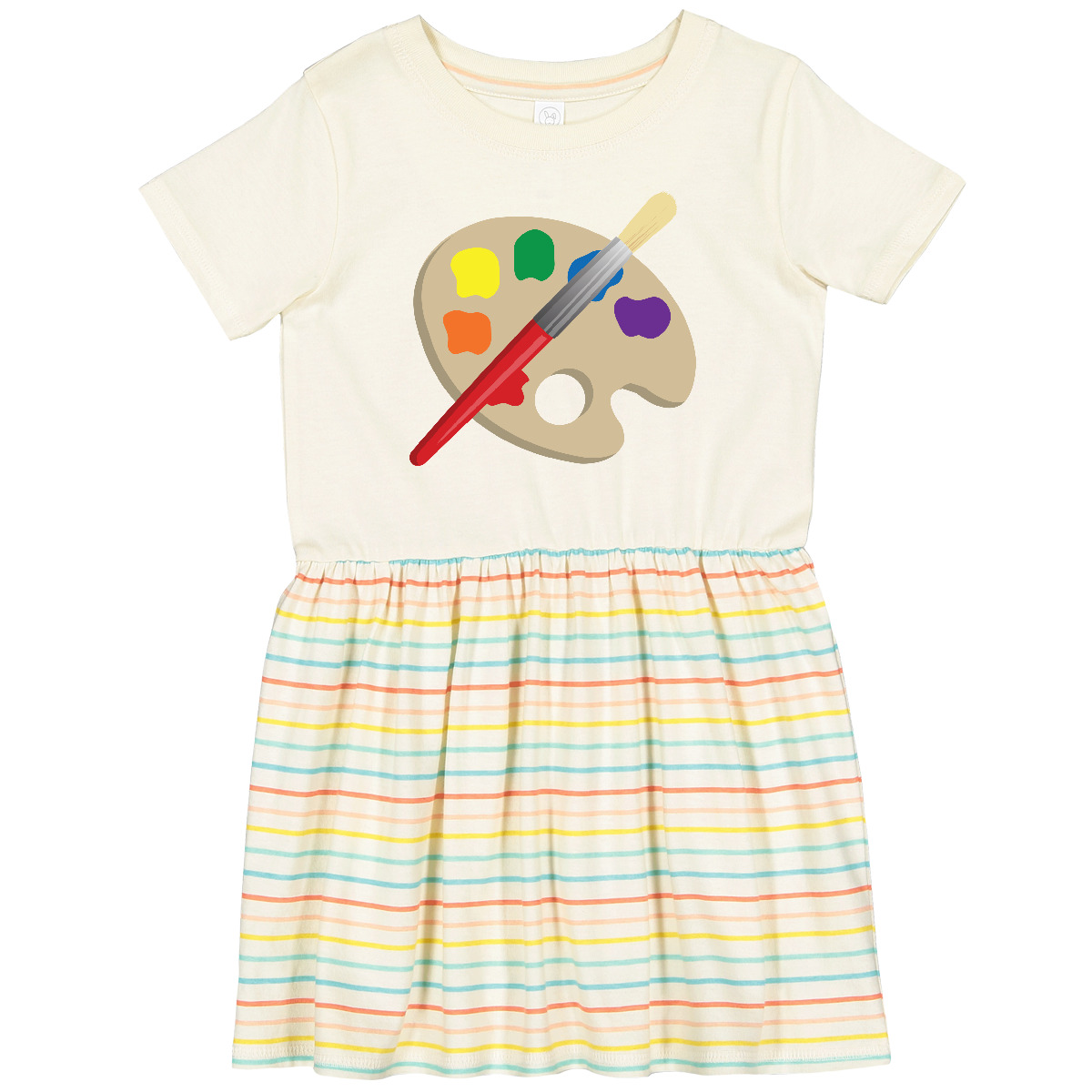 Inktastic Artist Palette And Brush Toddler Dress Art Paintbrush Future Artistic - Picture 4 of 8