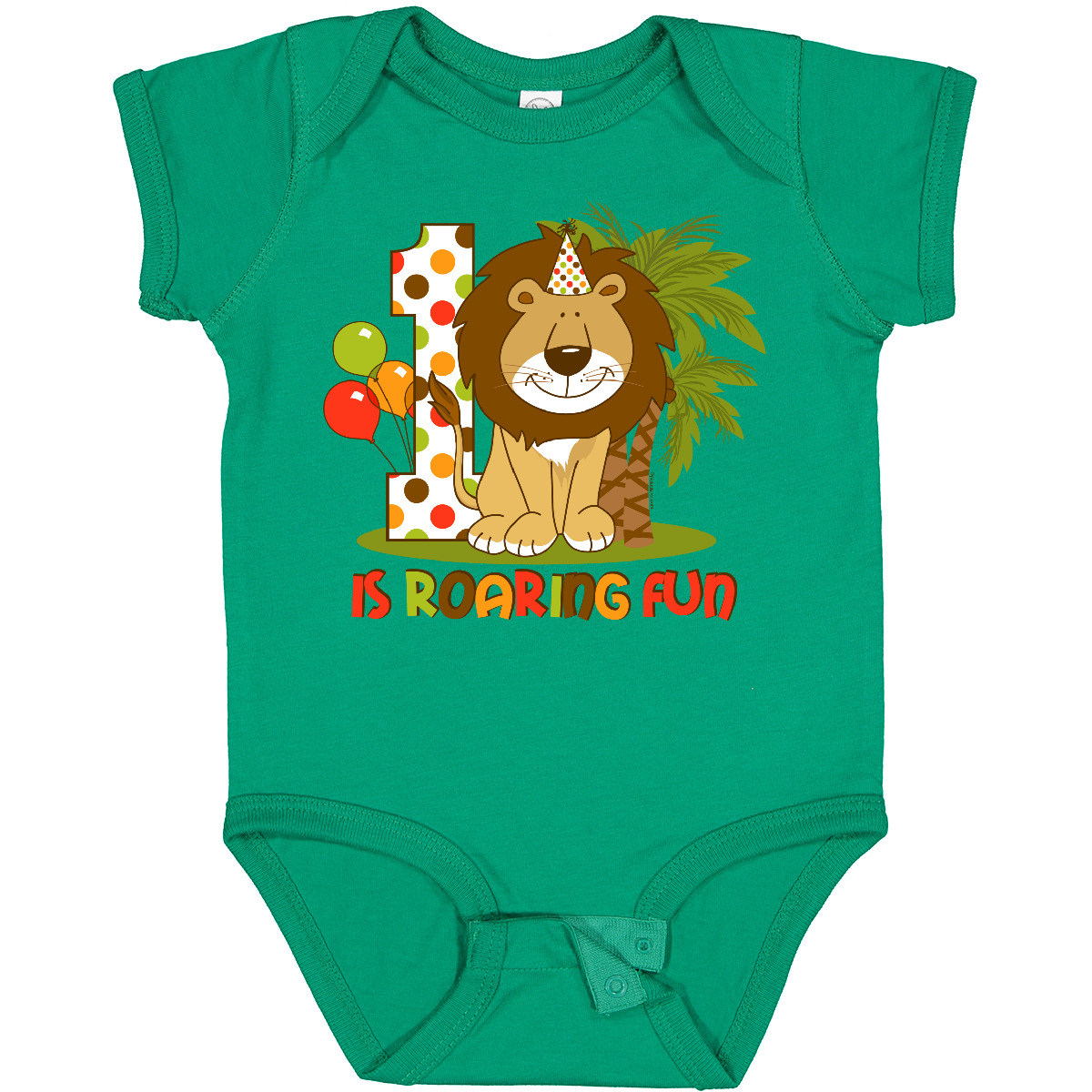 Inktastic Cute Lion 1st Birthday Baby Bodysuit Roaring Fun One-piece Infant - Picture 9 of 15