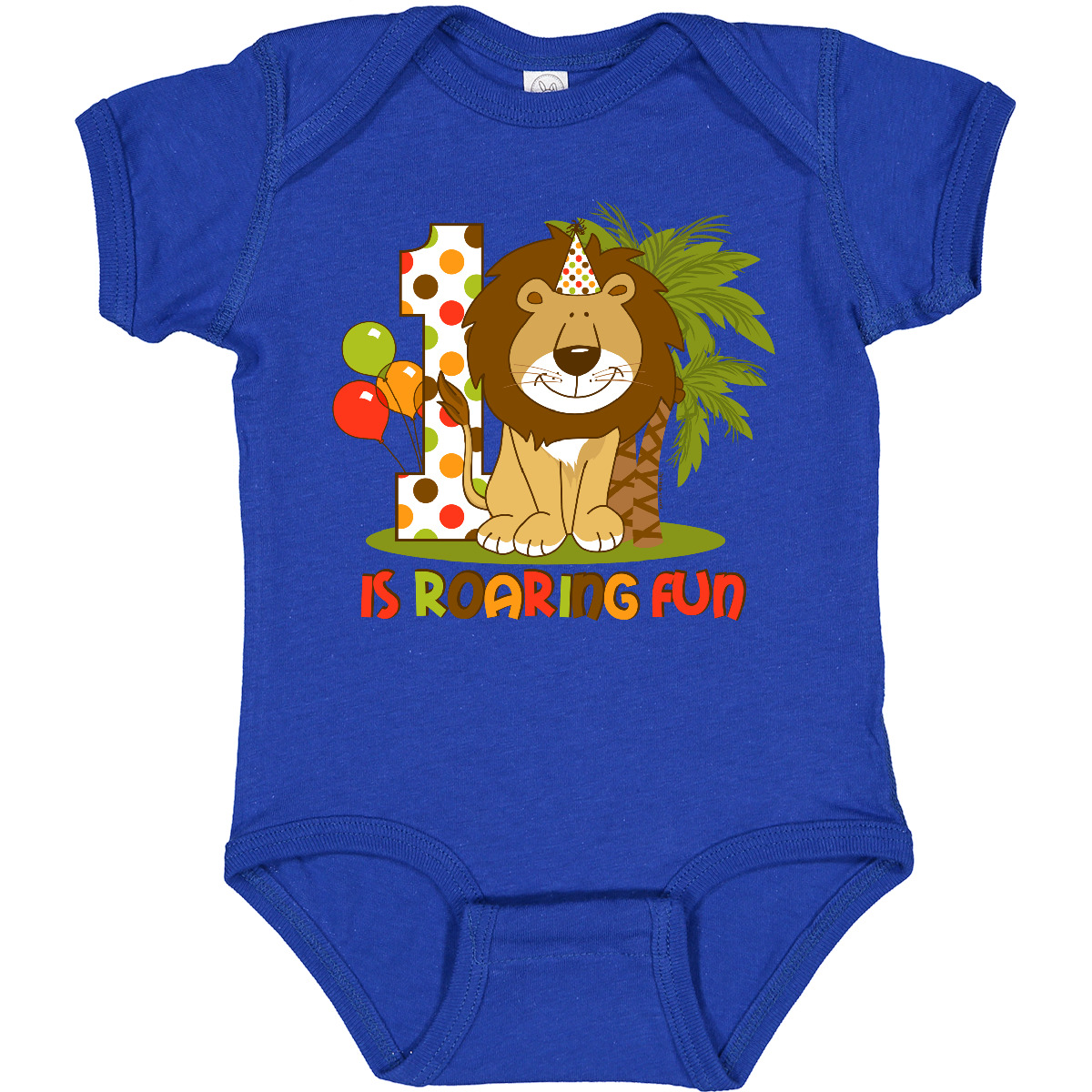 Inktastic Cute Lion 1st Birthday Baby Bodysuit Roaring Fun One-piece Infant - Picture 13 of 15