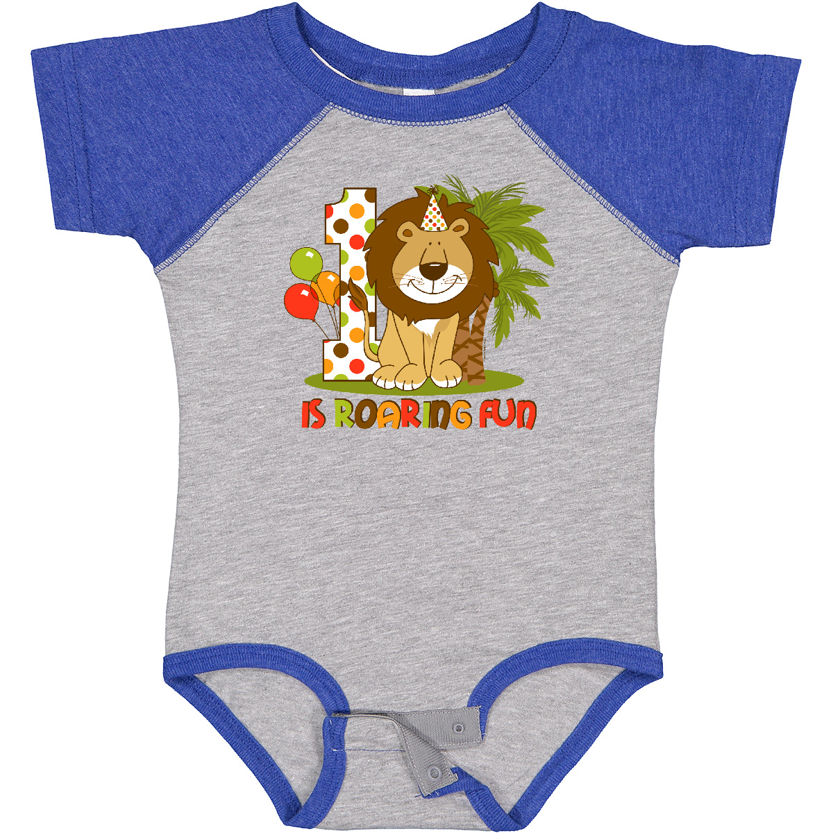 Inktastic Cute Lion 1st Birthday Baby Bodysuit Roaring Fun One-piece Infant - Picture 7 of 15
