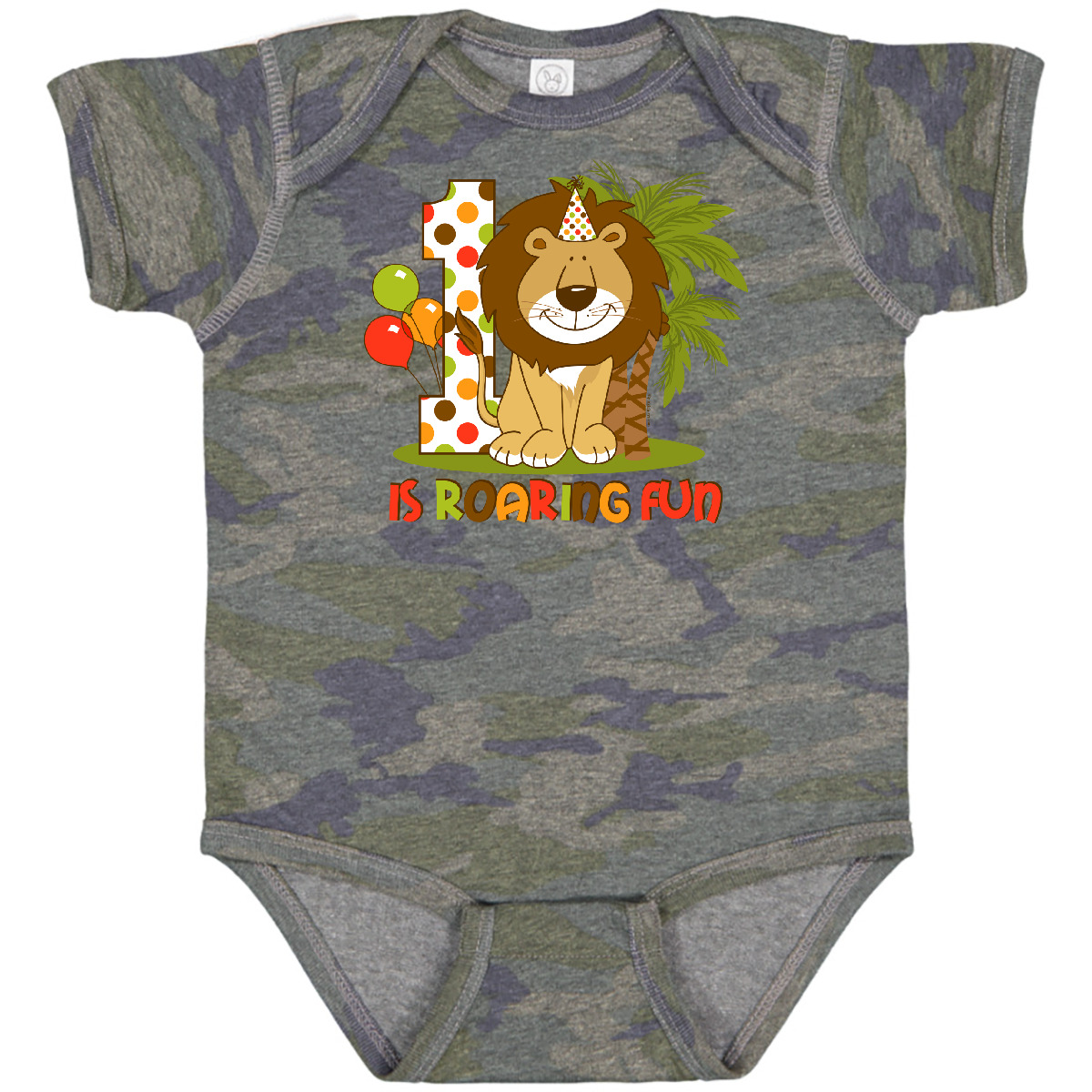 Inktastic Cute Lion 1st Birthday Baby Bodysuit Roaring Fun One-piece Infant - Picture 14 of 15