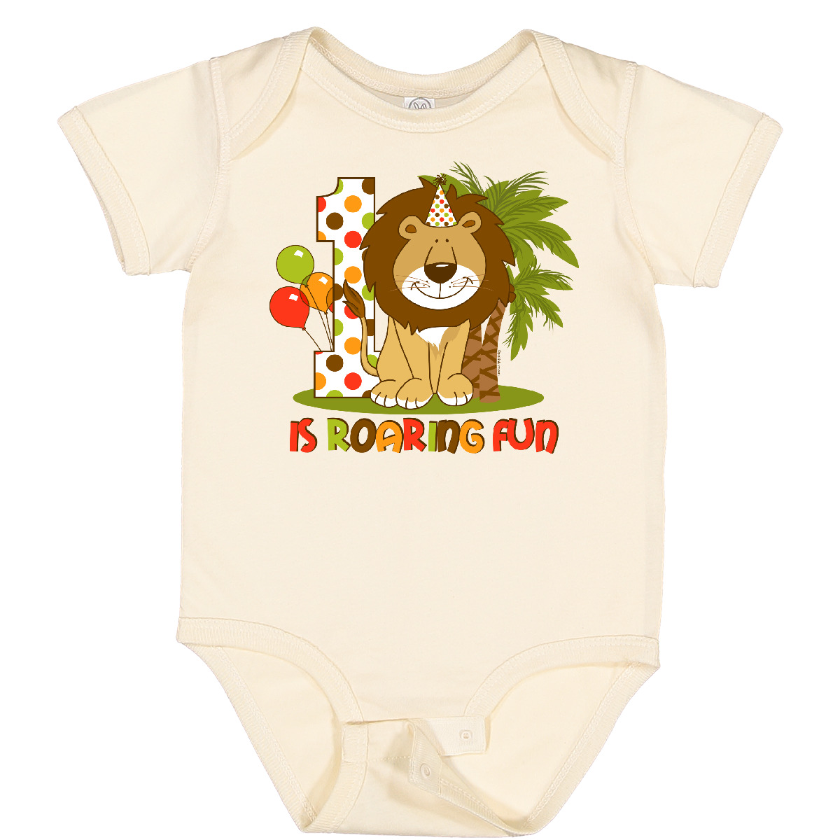 Inktastic Cute Lion 1st Birthday Baby Bodysuit Roaring Fun One-piece Infant - Picture 11 of 15