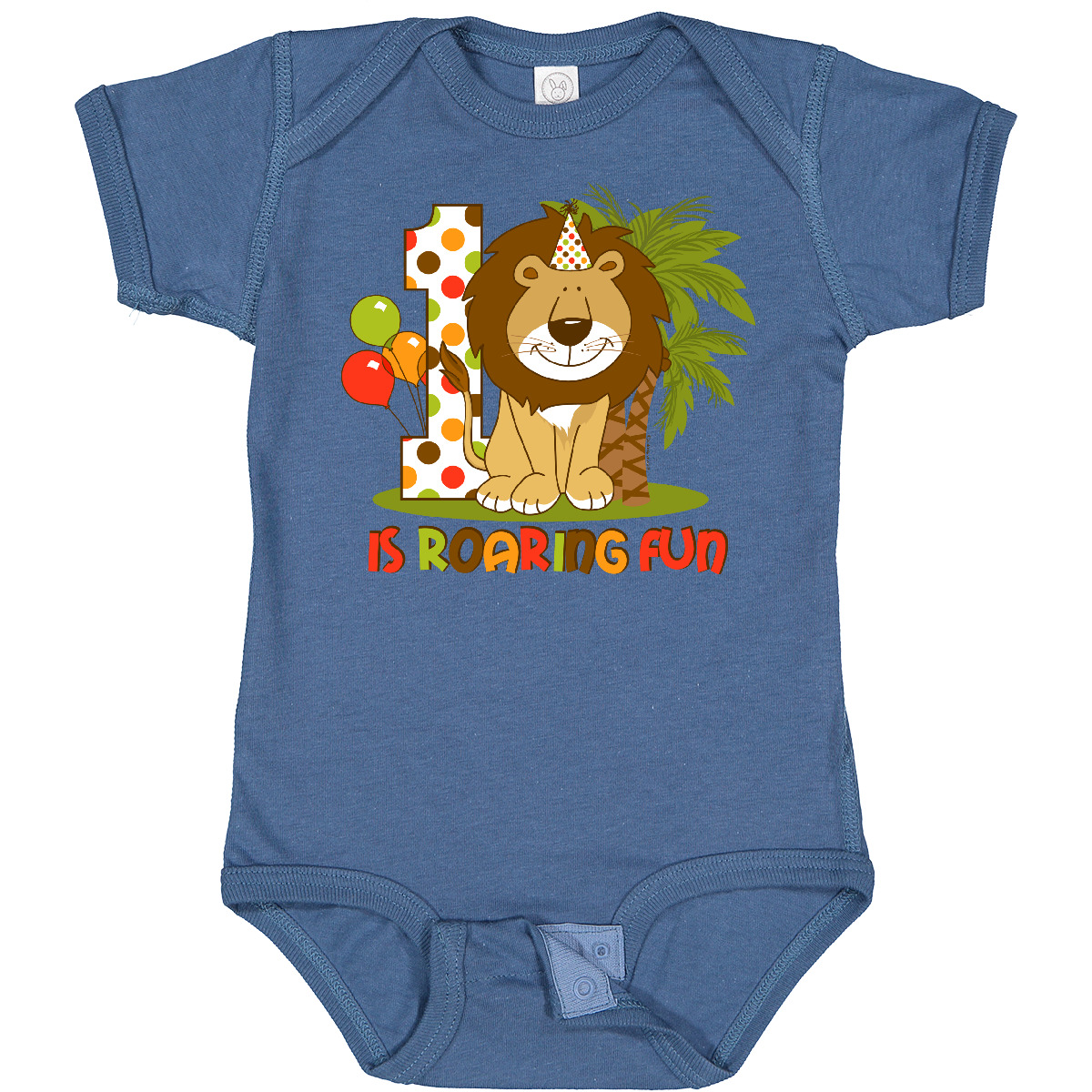 Inktastic Cute Lion 1st Birthday Baby Bodysuit Roaring Fun One-piece Infant - Picture 8 of 15