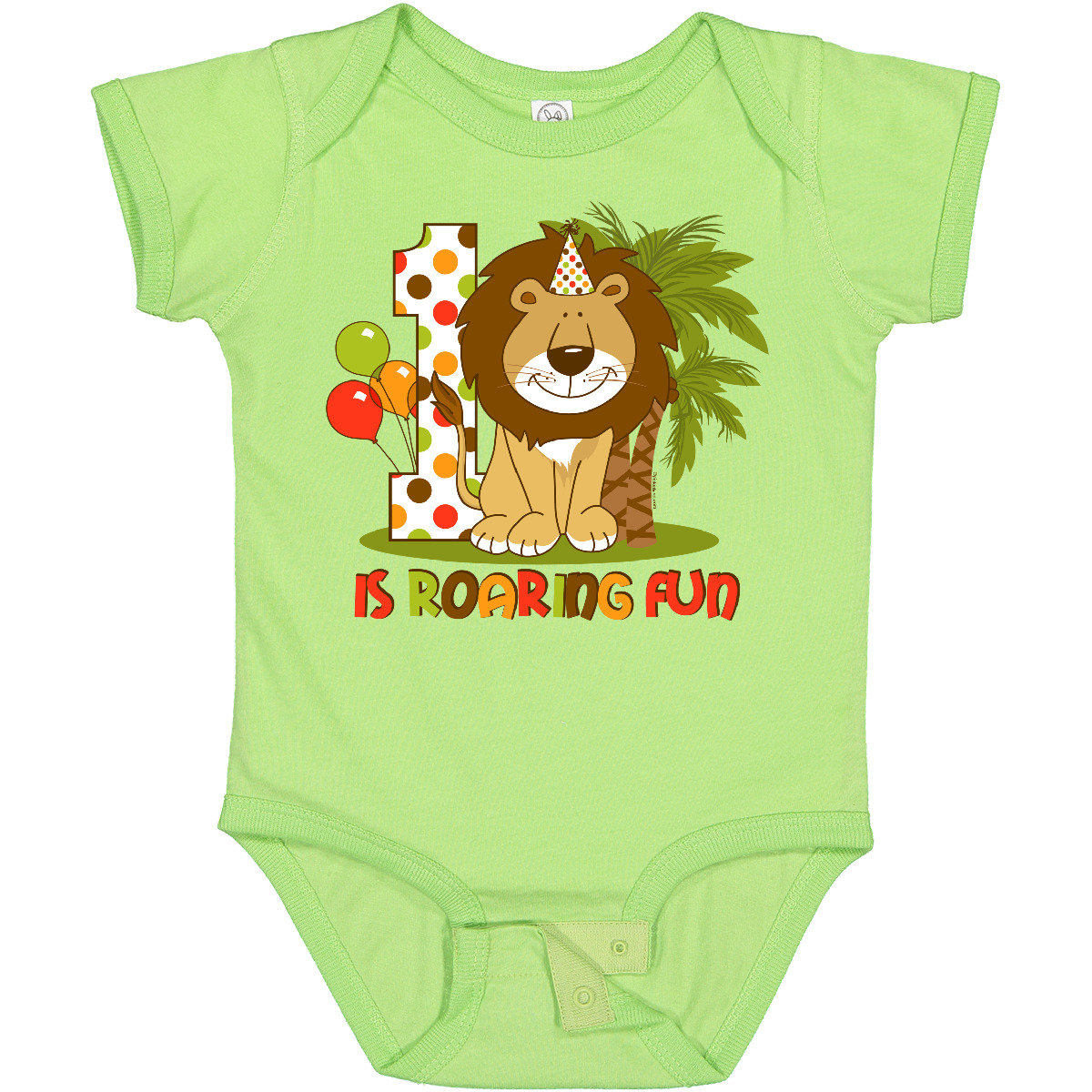 Inktastic Cute Lion 1st Birthday Baby Bodysuit Roaring Fun One-piece Infant - Picture 10 of 15
