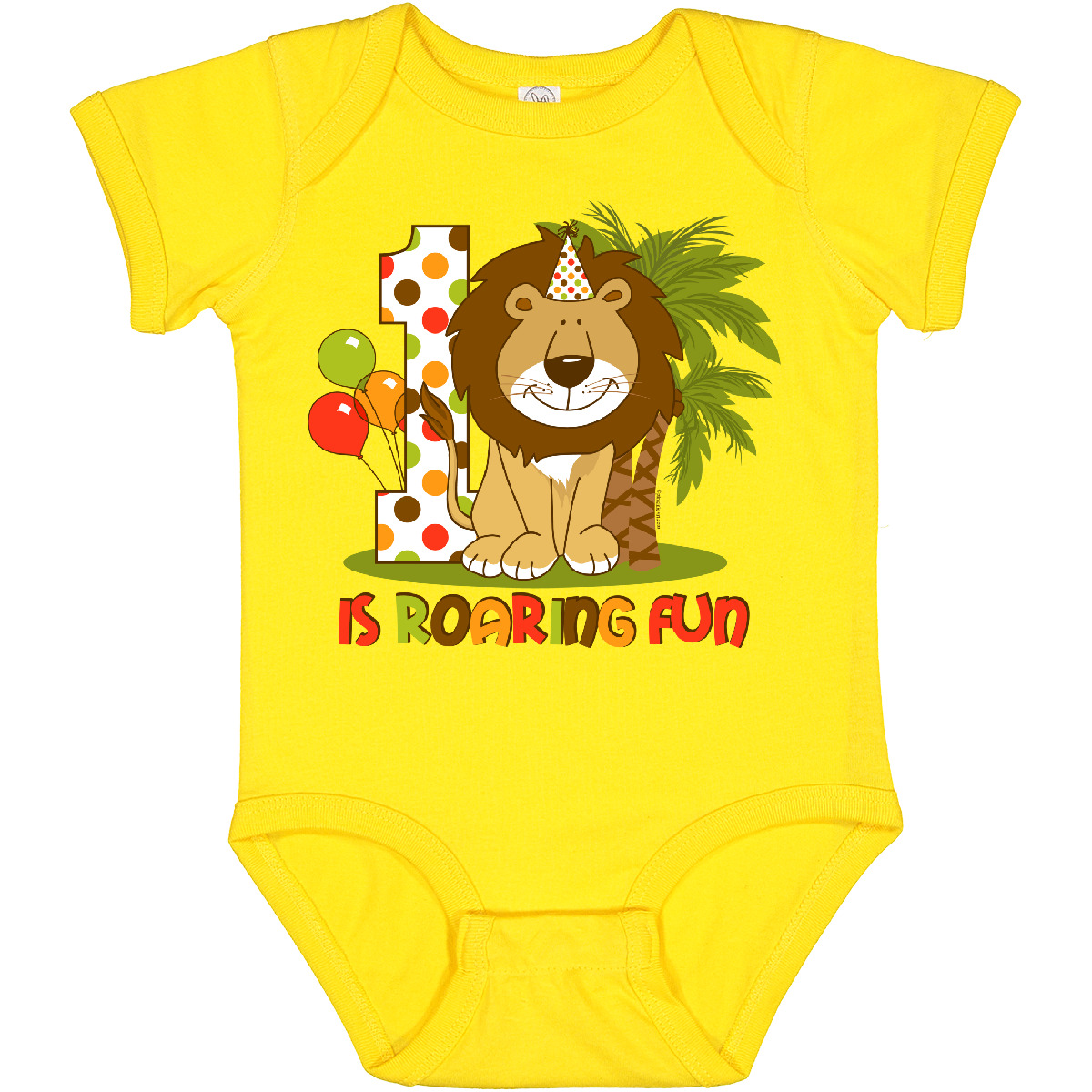 Inktastic Cute Lion 1st Birthday Baby Bodysuit Roaring Fun One-piece Infant - Picture 15 of 15