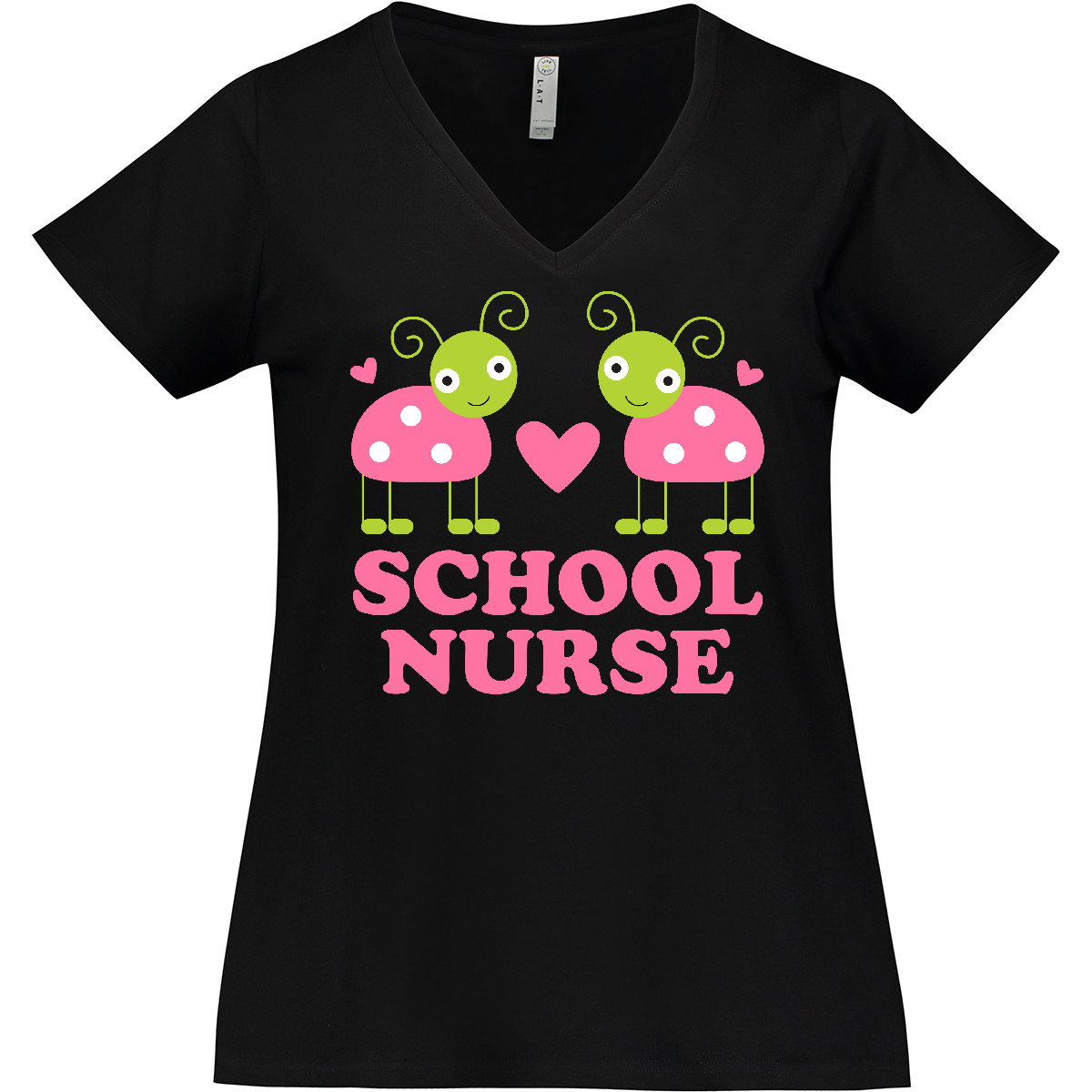 Inktastic School Nurse Gift Women's Plus Size V-Neck Nursing Cute Adult Women