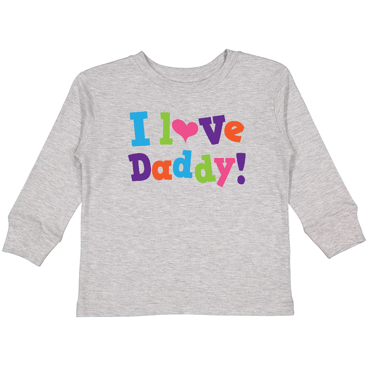 Inktastic I Love Daddy Girls Toddler Long Sleeve T-Shirt Dad Kids Cute Baby Girl - Picture 4 of 7