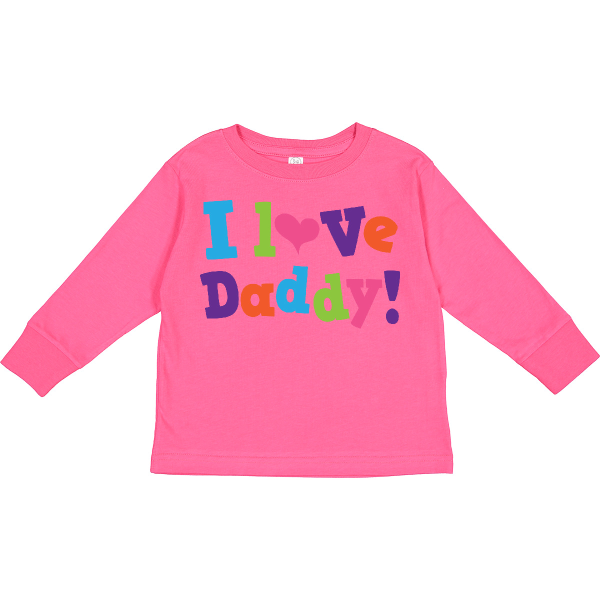 Inktastic I Love Daddy Girls Toddler Long Sleeve T-Shirt Dad Kids Cute Baby Girl - Picture 5 of 7