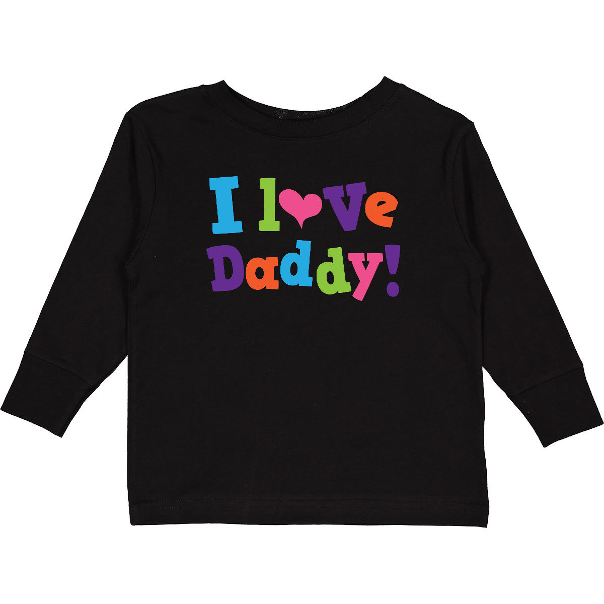 Inktastic I Love Daddy Girls Toddler Long Sleeve T-Shirt Dad Kids Cute Baby Girl - Picture 2 of 7